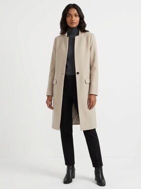 MACKAGE Double-Face 100% Wool Coat Sand Tan Spring OldMoney Aesthetic Size Small